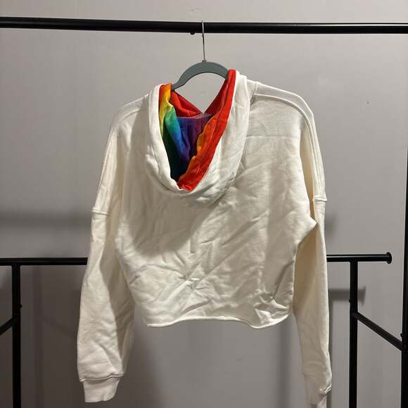 UGG Pride Keira Cropped Hoodie Rainbow Sequins - Picture 2 of 2